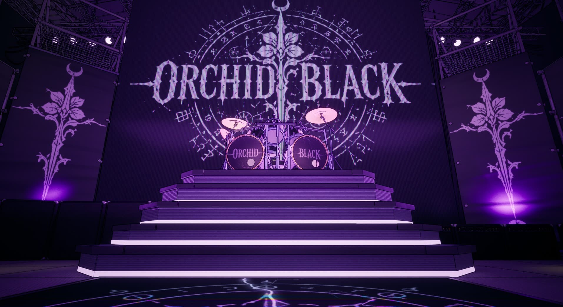 Orchid Black concert stage in the current vertical slice